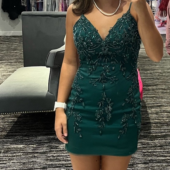 Green Faviana Homecoming Dress